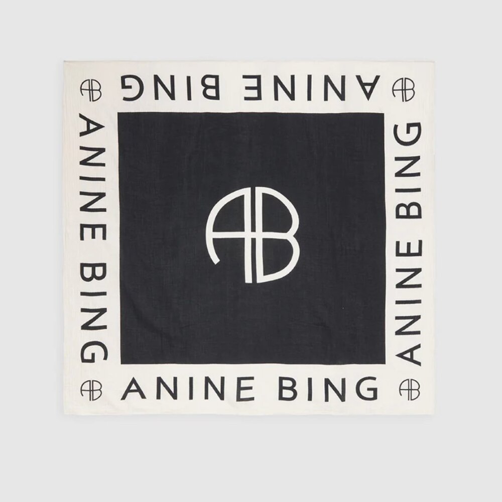 ANINE BING PRAIA SARONG - BLACK & CREAM